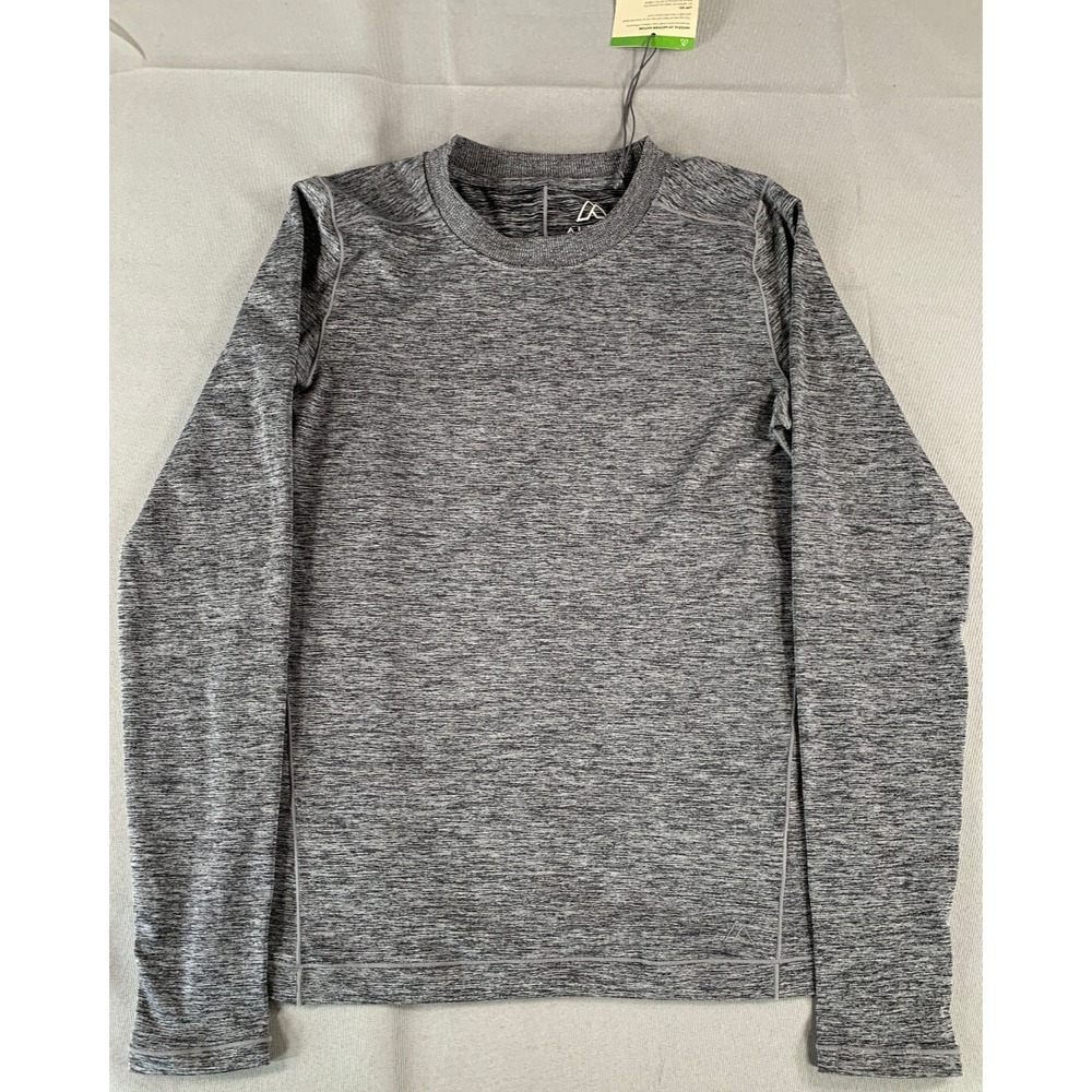 Alpine Design Womens Small Black Heather Long Sleeve Knit Top UPF 50+ Sun Protec